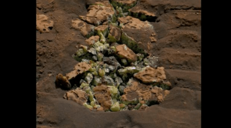 Bebatuan di planet Mars.