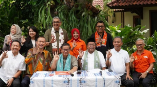 Calon Gubernur dan Wakil Gubernur DKI Jakarta nomor urut 3, Pramono Anung-Rano Karno, mendeklarasikan kemenangan satu putaran, Kamis (28/11/2024)