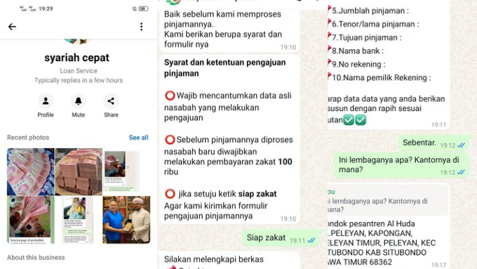 Penipuan pinjaman online syariah
