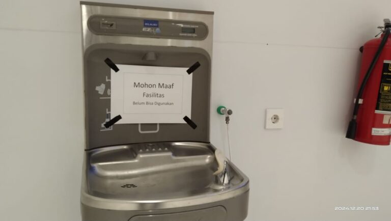 Air Minum di Bandara Sepinggan Rusak