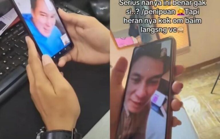 Modus penipuan video call mengatasnamakan Baim Wong