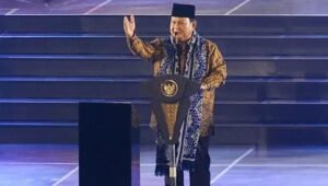 Presiden Prabowo Subianto saat Perayaan Natal Nasional 2024 di Indonesia Arena Jakarta