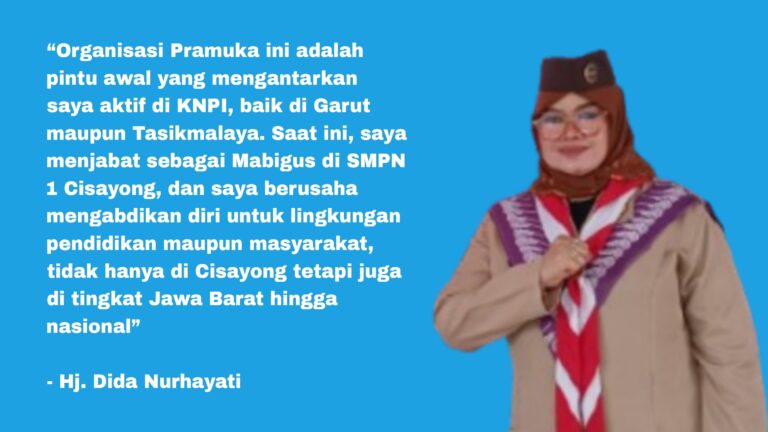 Hj. Dida Nurhayati, pengurus baru Kwarran Pramuka Cisayong