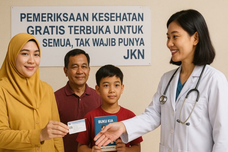 Ilustrasi program Pemeriksaan Kesehatan Gratis (PKG) dapat diakses oleh seluruh masyarakat