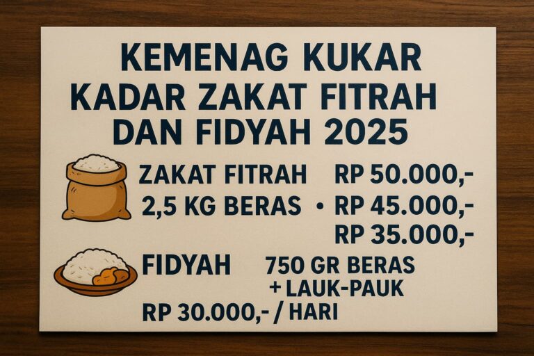 Kadar zakat fitrah dan fidyah Kukar 2025