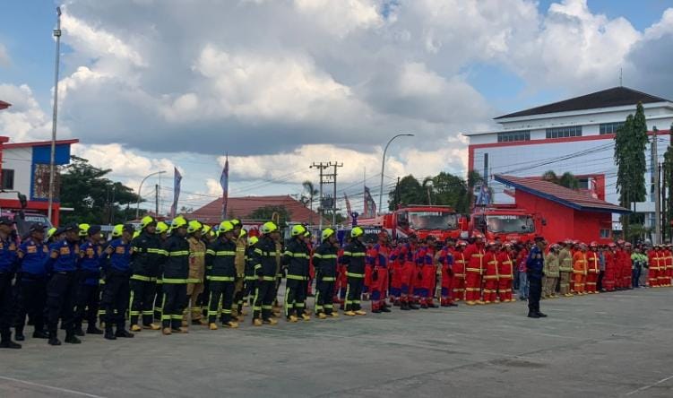 Disdamkarmatan Kukar gelar Apel Kesiapsiagaan dan edukasi masyarakat untuk antisipasi kebakaran selama Ramadan 2025