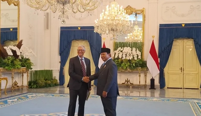 Presiden RI Prabowo Subianto menerima kunjungan tokoh filantropi dunia sekaligus pendiri Gates Foundation, Bill Gates, di Istana Merdeka, Jakarta, Rabu (7/5/2025).