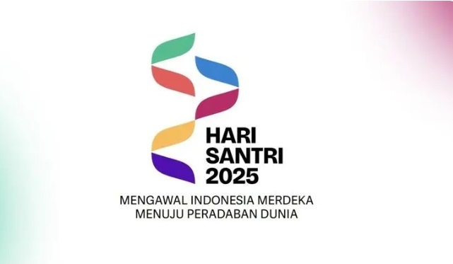 Logo Hari Santri 2025 Pita Cakrawala