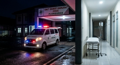 Siswa SMAN 1 Cisayong Dilarikan ke Puskesmas Malam Ini, Diduga Keracunan MBG Ilustrasi Ambulan di Puskesmas.