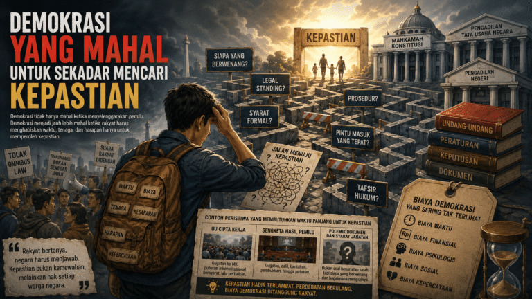 Demokrasi yang Mahal untuk Sekadar Mencari Kepastian